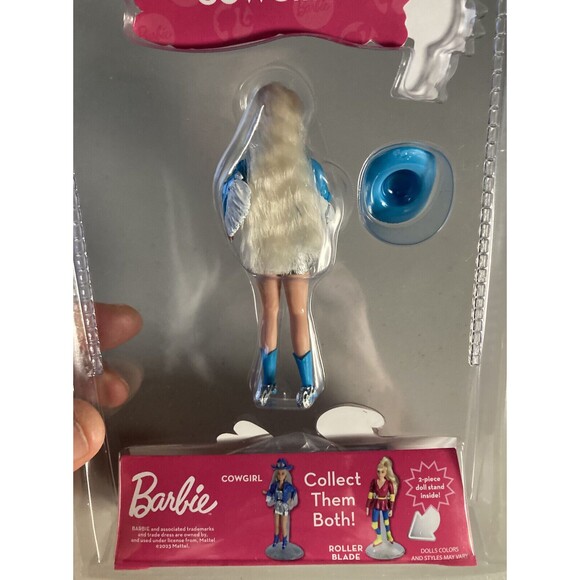 World's Smallest Barbie • NEW Set of 2 • Roller Blade & Cowgirl, Mattel - Picture 6 of 6